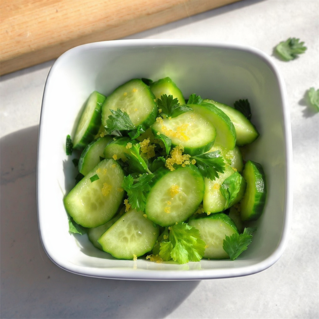 Viral Cucumber Salad with Fresh Herbs and Tangy Dressing