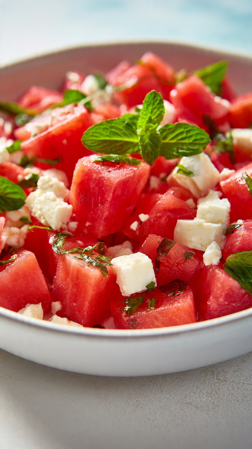 Watermelon Feta Mint Salad