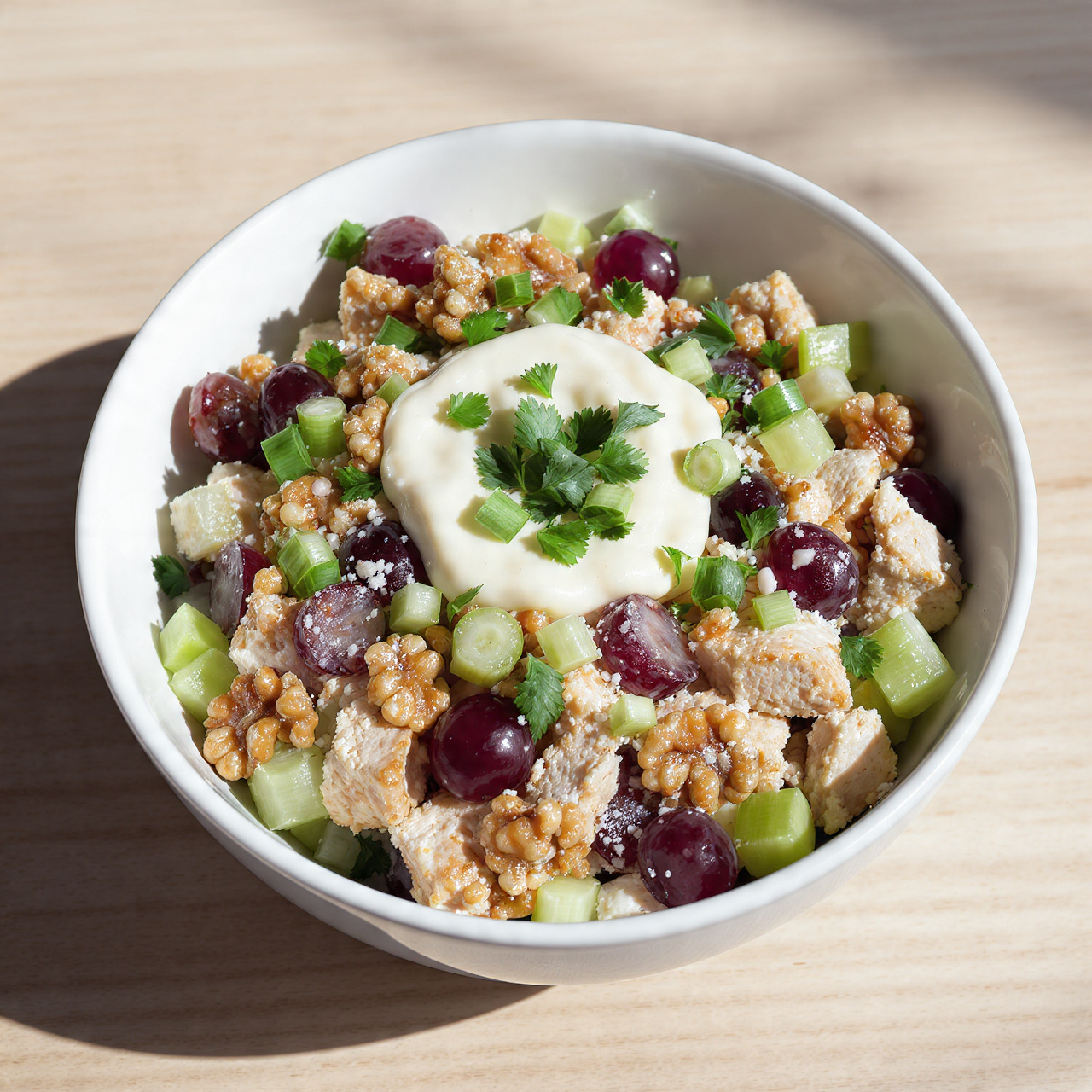 Creamy Vegan Chicken Salad With Grapes and Cashews