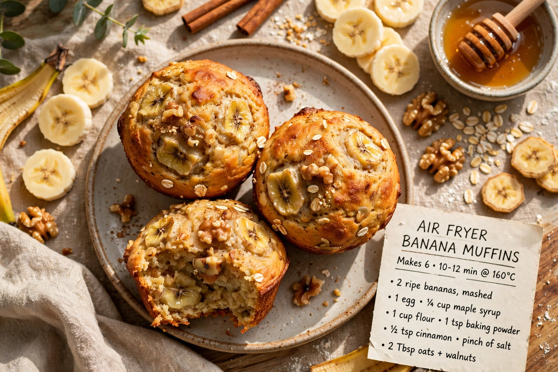 Air Fryer Banana Muffins