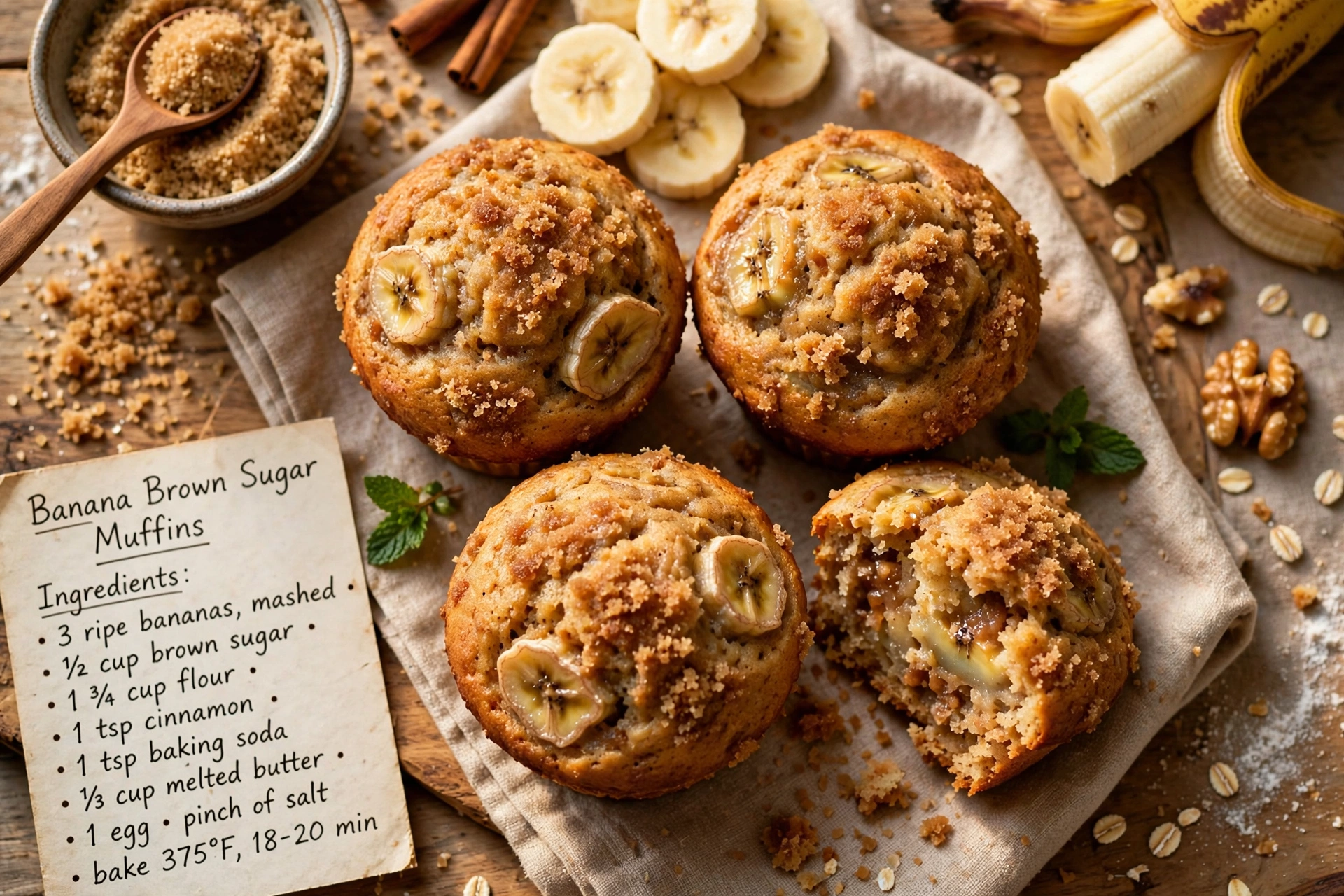 Banana Brown Sugar Muffins