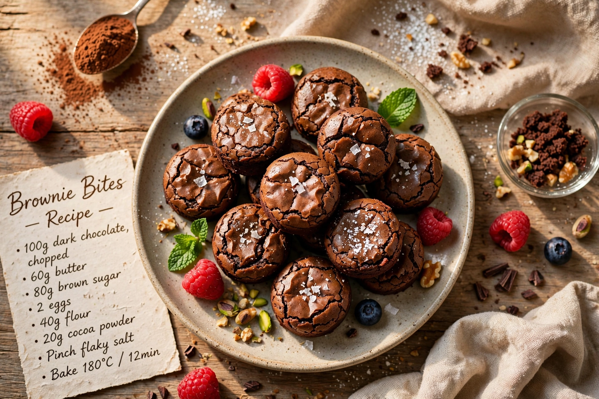 Chewy Homemade Brownie Bites (Two-Bite Recipe)
