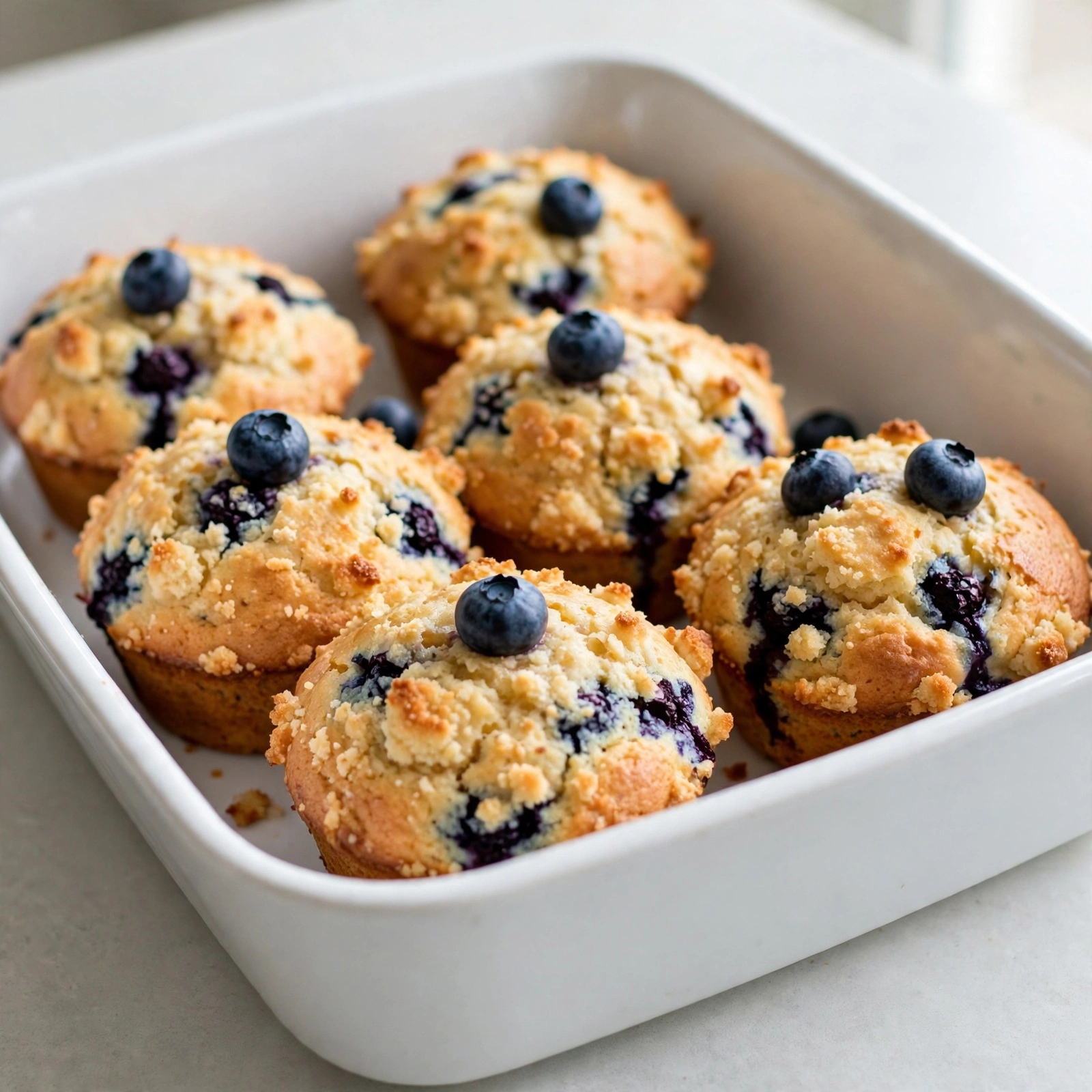 Cake Mix Blueberry Muffins