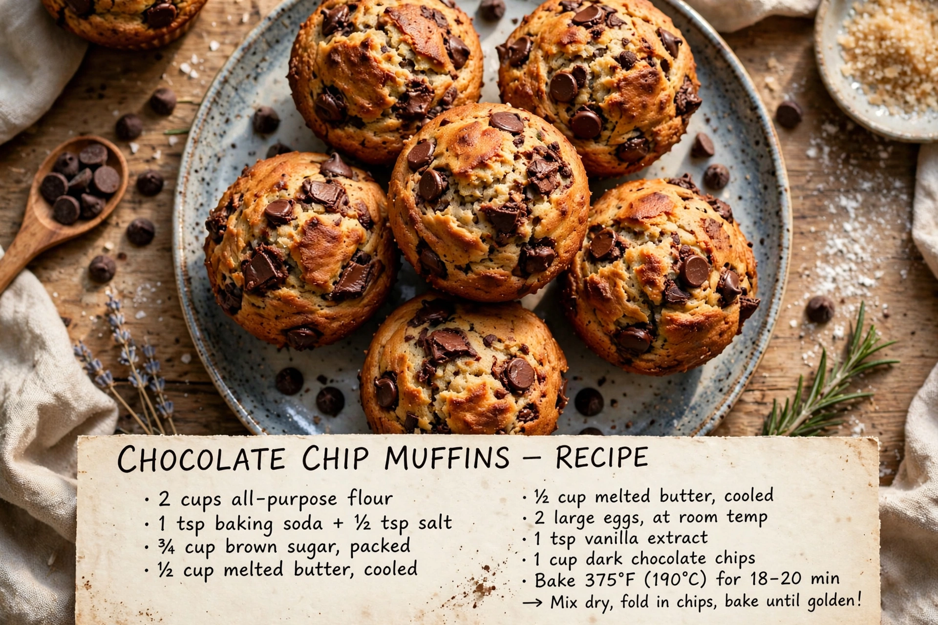 Easy Chocolate Chip Muffins