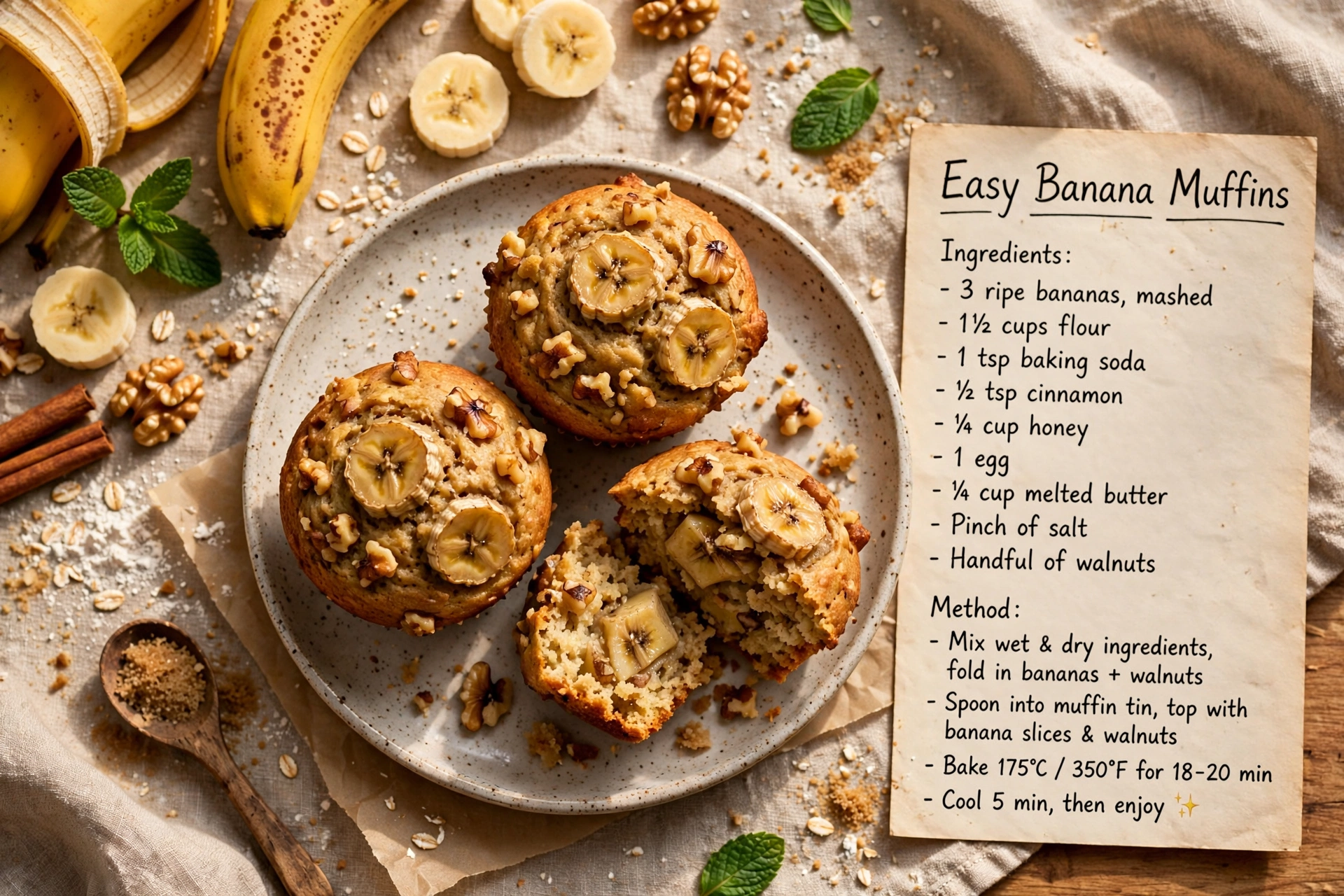 Easy Banana Muffins