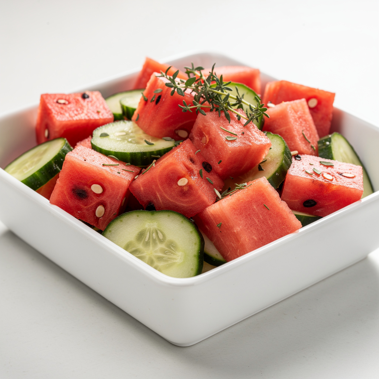 Watermelon and Cucumber Salad
