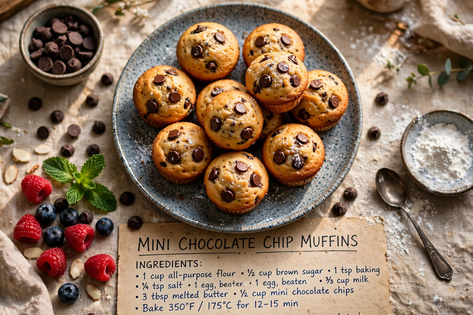 Mini Chocolate Chip Muffins