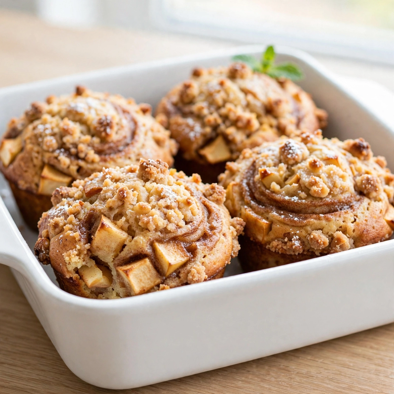 Moist Apple Cinnamon Crumb Muffins