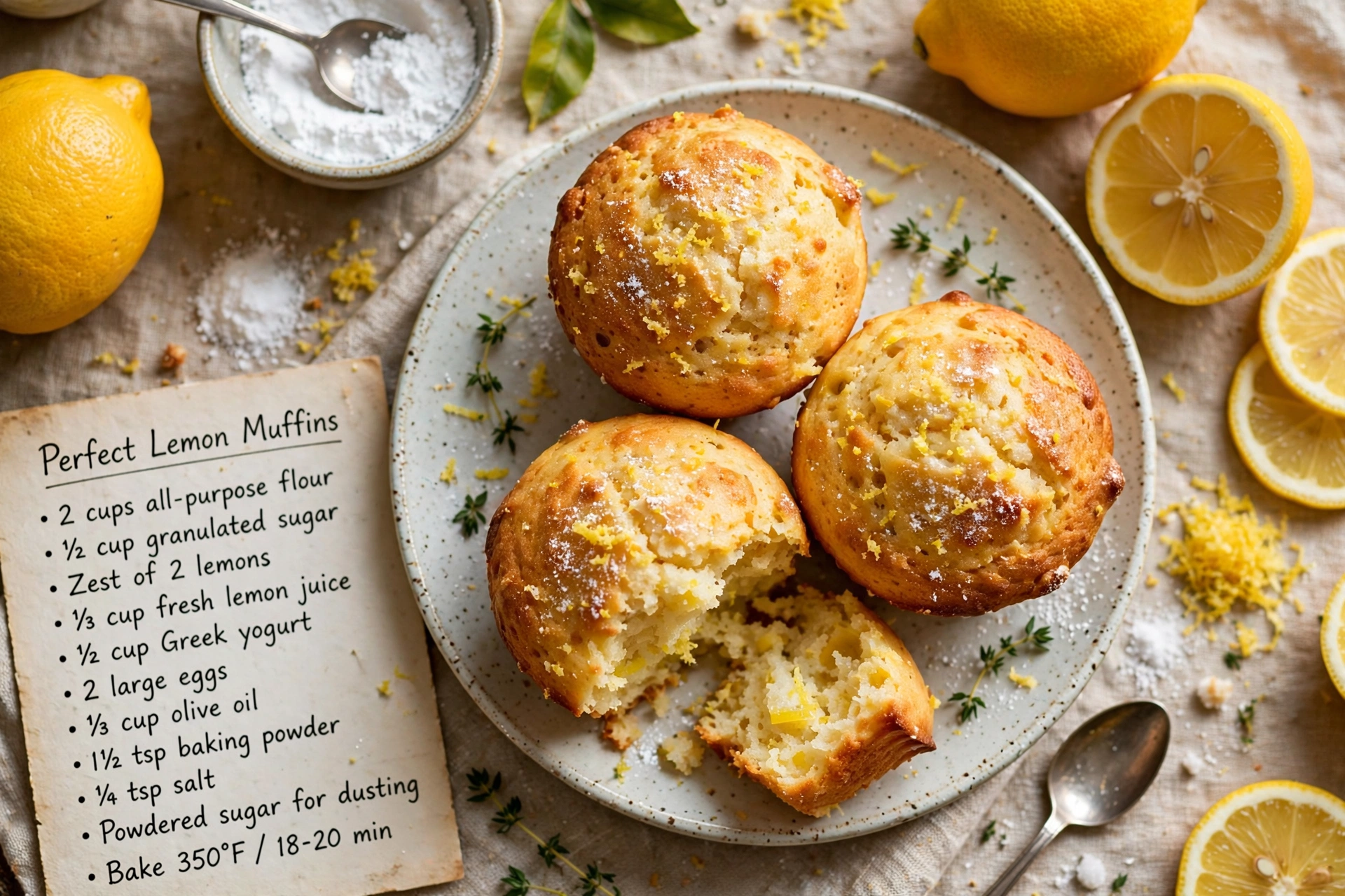 Perfect Lemon Muffins