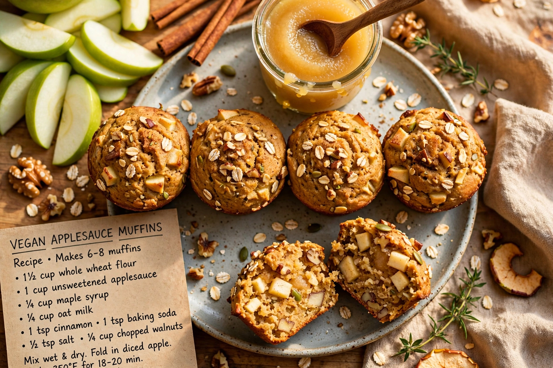Vegan Applesauce Muffins